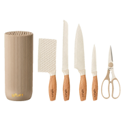 Uplift 6 Piece Knife Set with Wooden Handles
